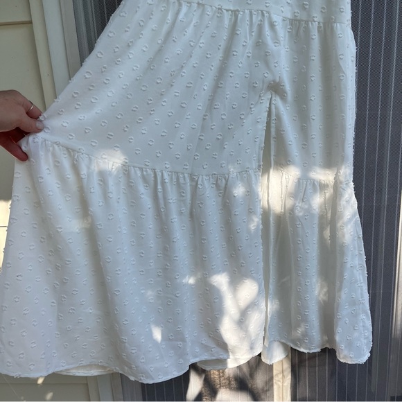 NWT Evereve Line & Dot white maxi dress with flutter sleeves - Picture 11 of 16